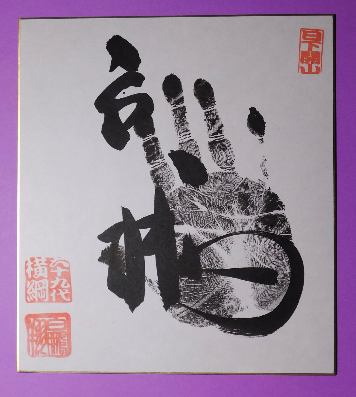 Retired - 69th Yokozuna Hakuho Tegata (black)