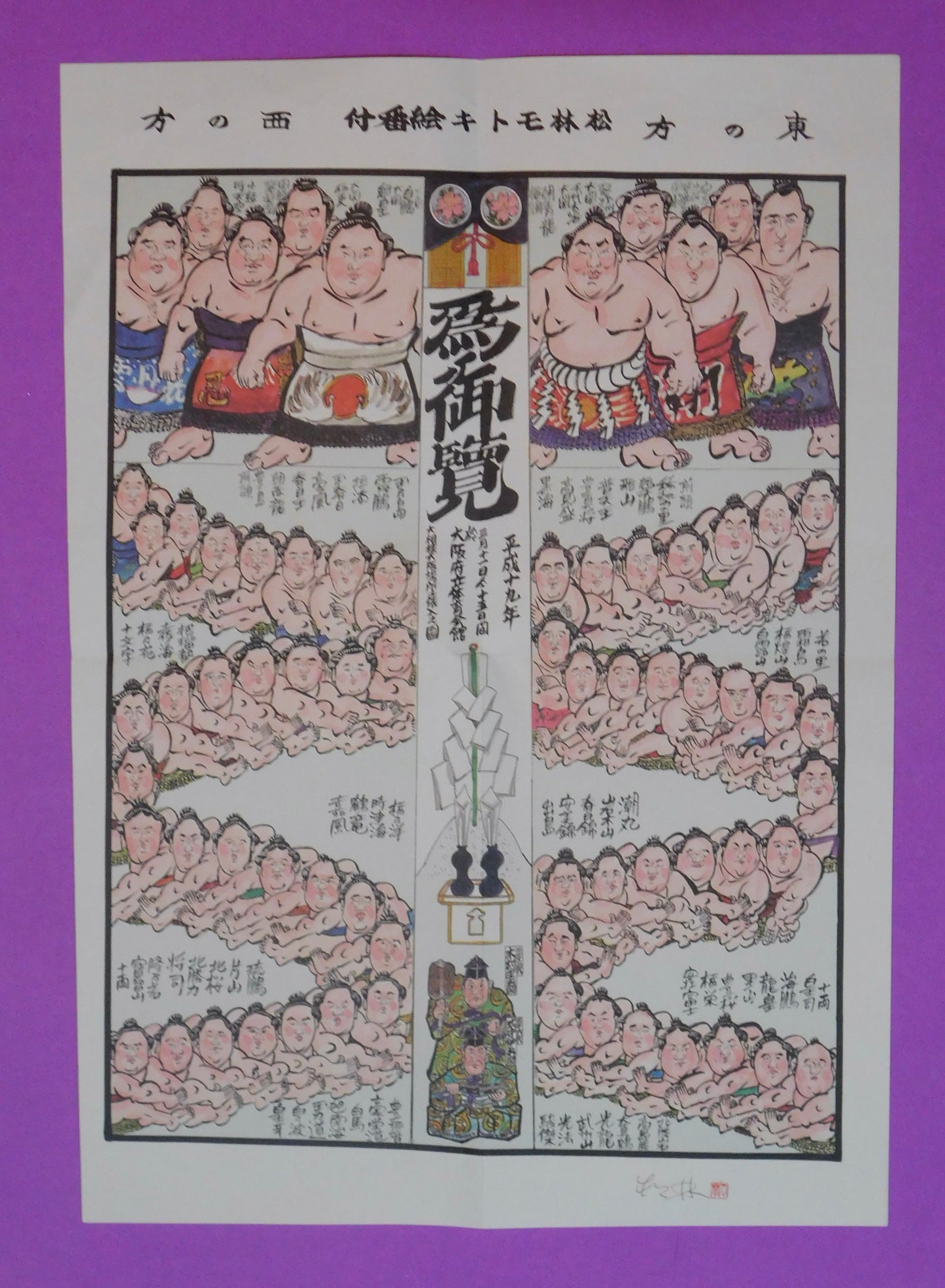 March 2007 Caricature Banzuke - Motoki Matsubayashi - Asashoryu Yokozuna